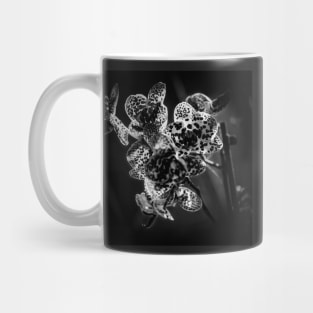 Monochrome Spotted Orchids Mug